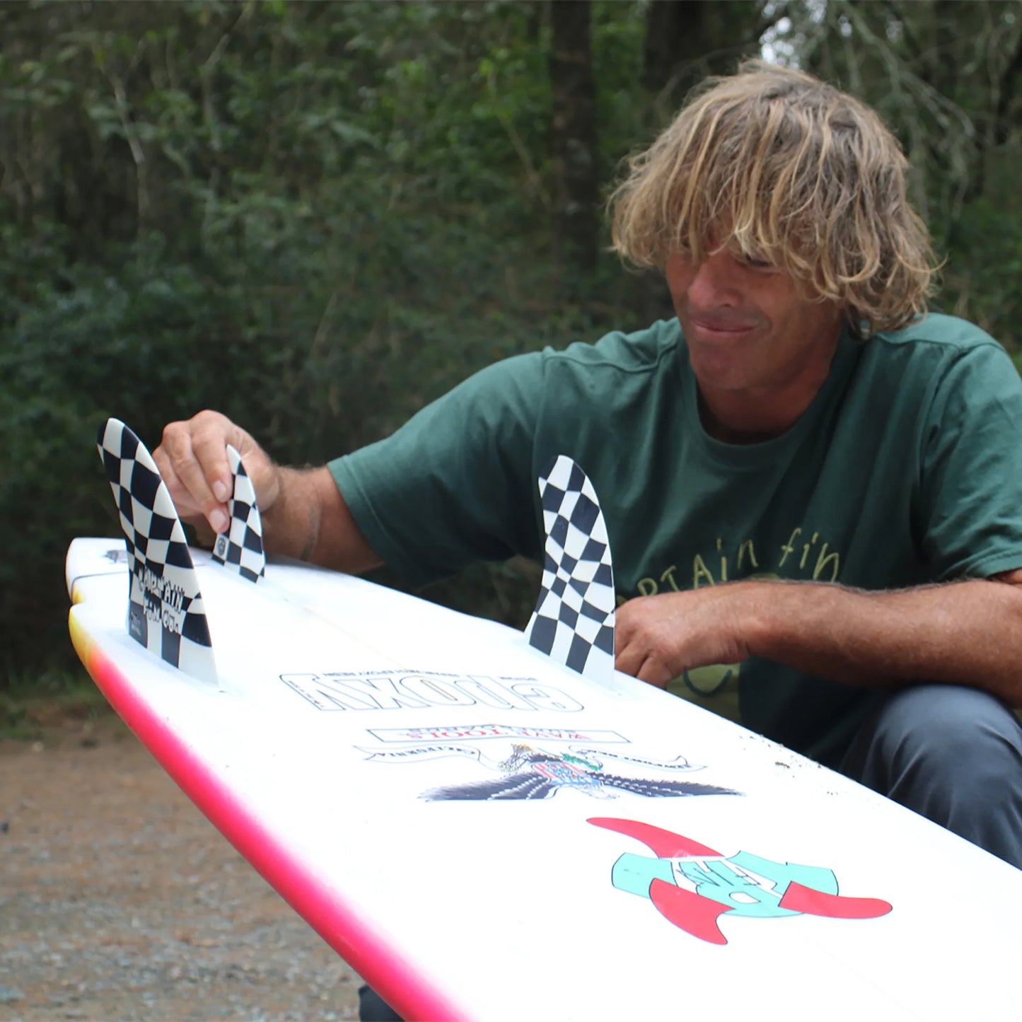 CAPTIN FIN OZZY WRONG TWIN + TRAILER FG FUTURES - BLACK WHITE