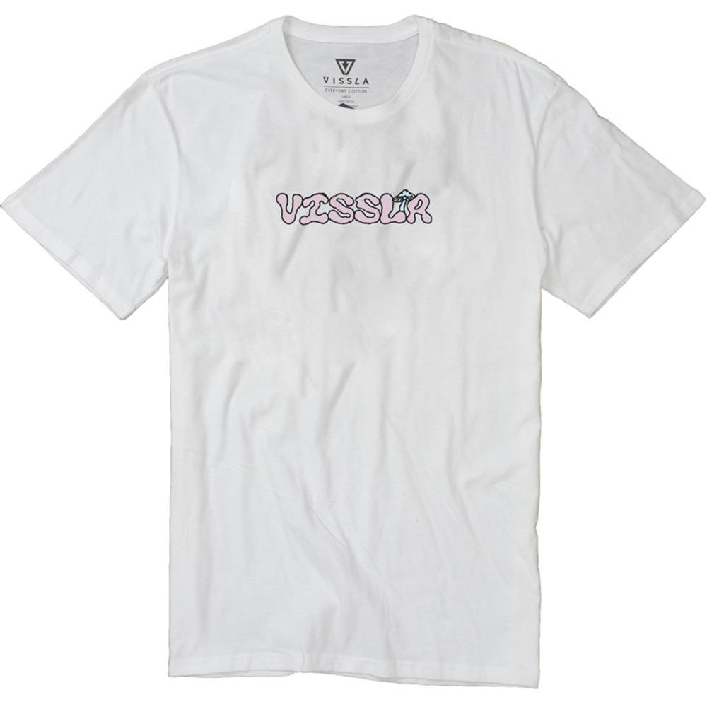 VISSLA SNAIL PACE COSMIC ORGANIC SHORT SLEEVE TEE - WHITE