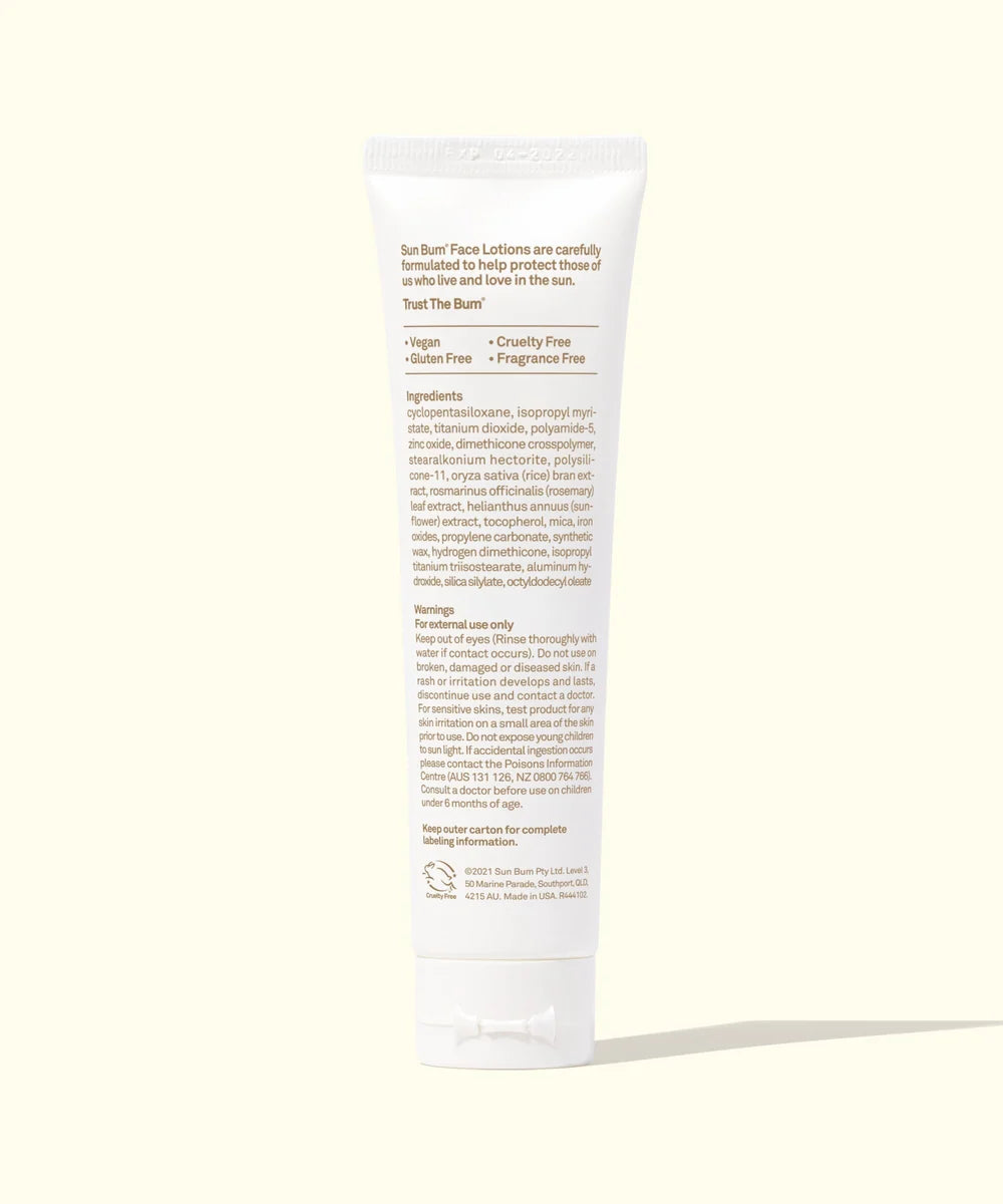 SUN BUM MINERAL SPF 30+ TINTED FACE LOTION