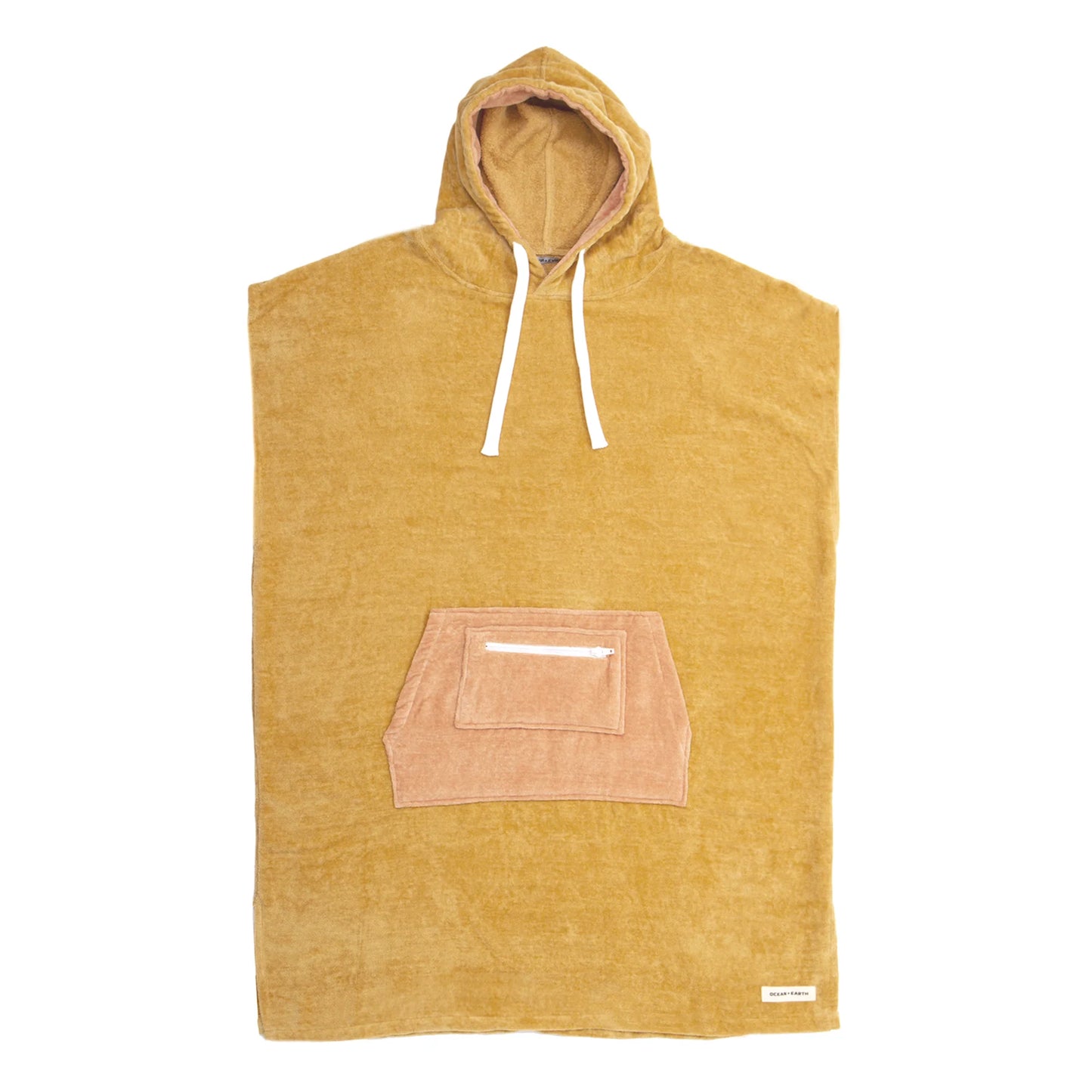 O&E DAYDREAM HOODED PONCHO - CUSTARD