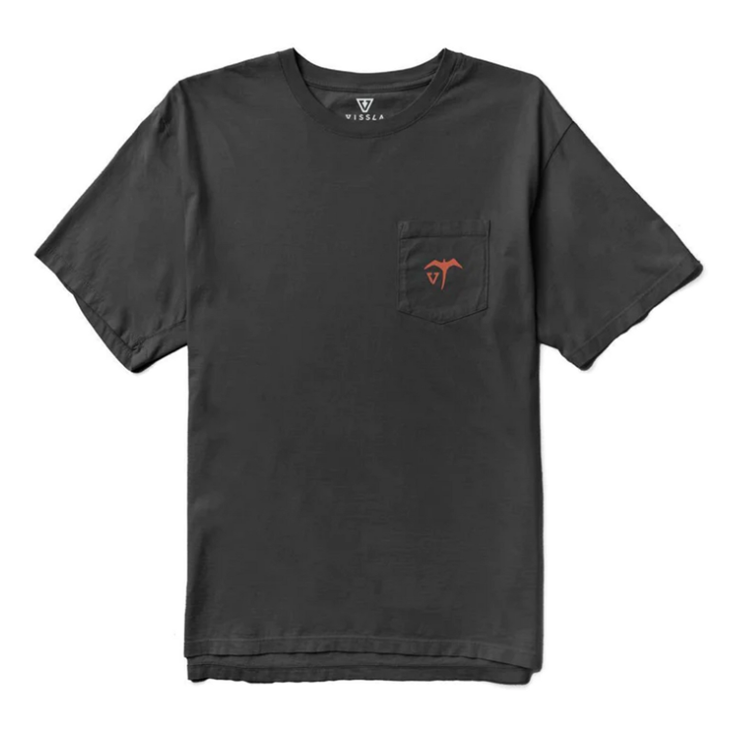 VISSLA MIYASHIRO I'IWI BIRD SS ORGANIC PKT TEE - BLACK