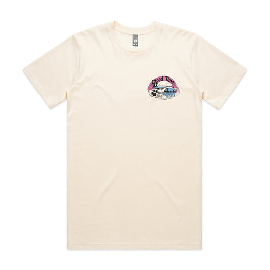 GOODTIME SURFBOARDS OG LOGO S/SL TEE - ECRU - 2024
