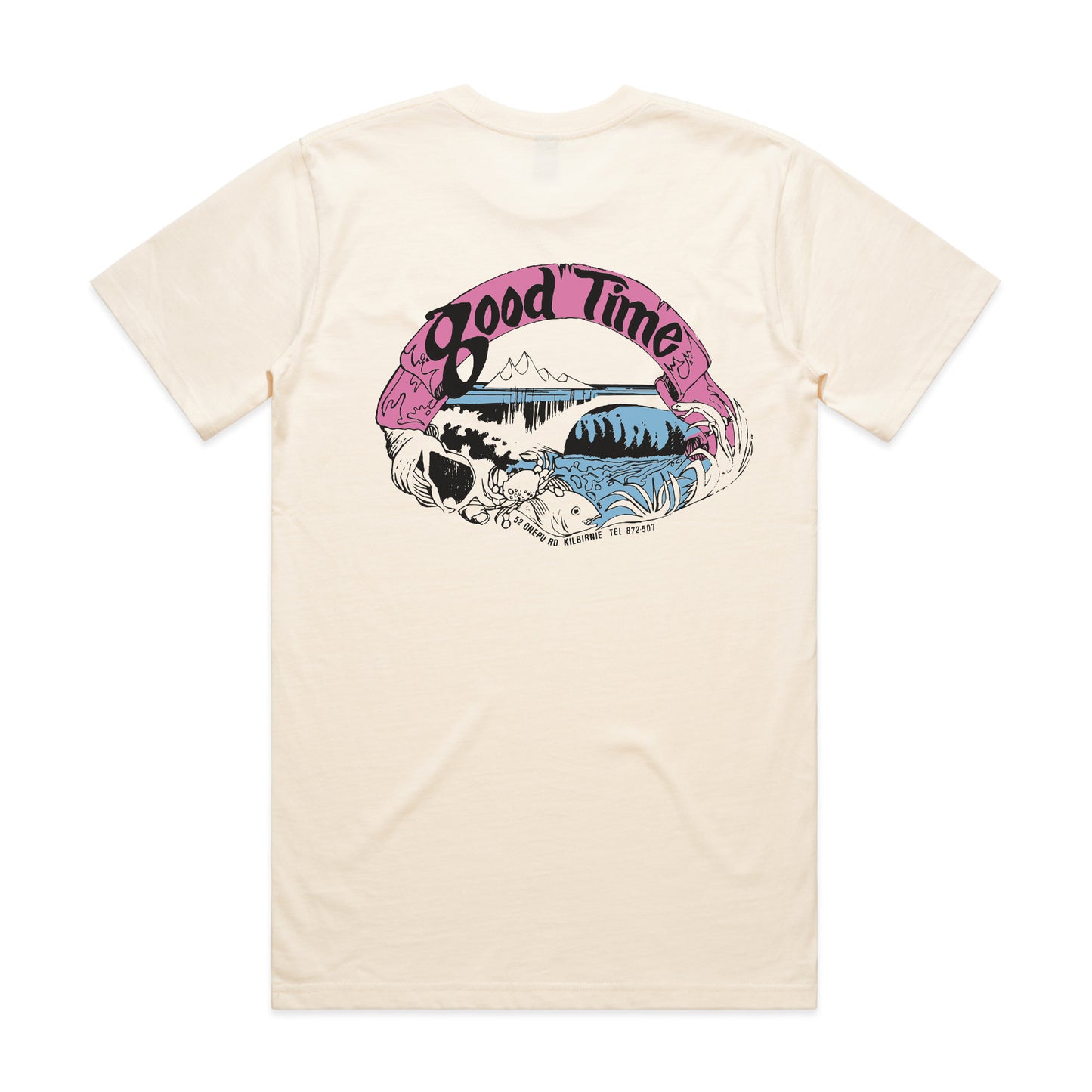 GOODTIME SURFBOARDS OG LOGO S/SL TEE - ECRU - 2024