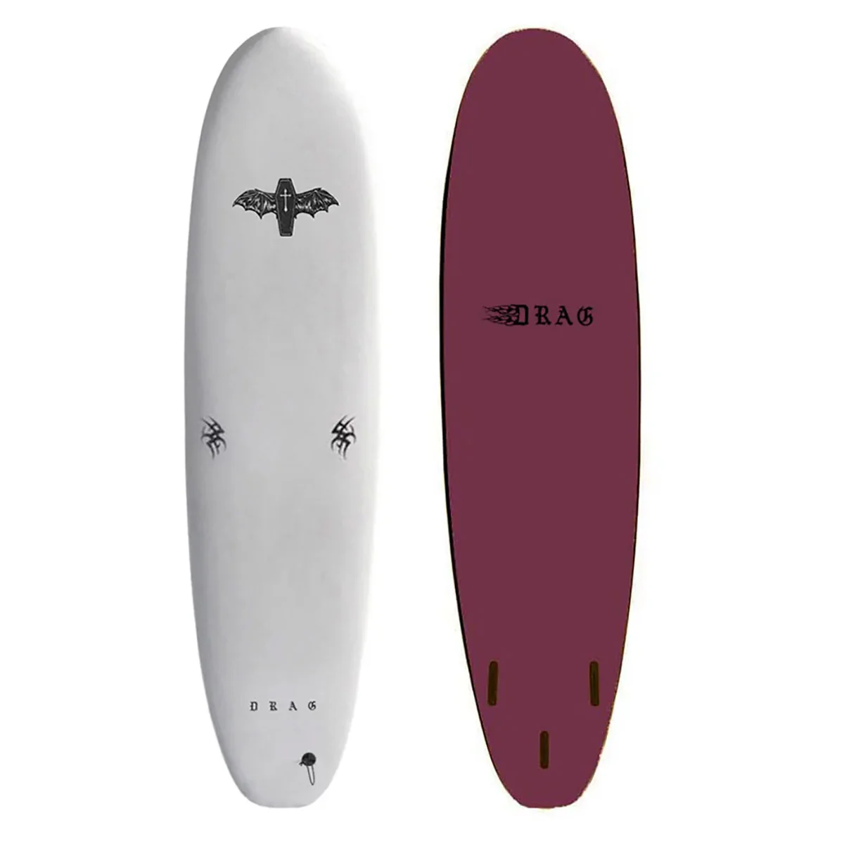 DRAG COFFIN SOFTBOARD 7'0" 72L - WHITE/STOUT