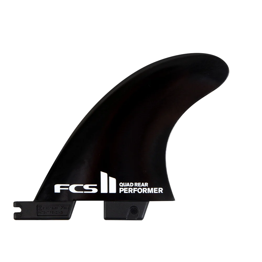 FCS II PERFORMER GLASSFLEX BLACK QUAD REAR