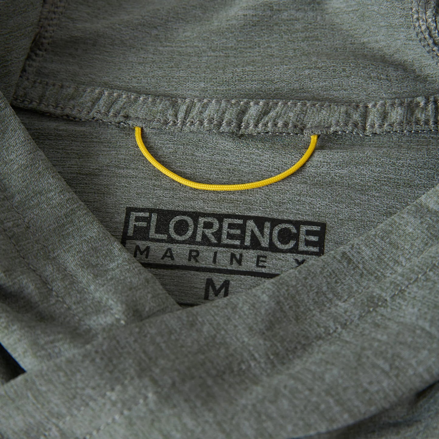 FLORENCE AIRTEX LONG SLEEVE HOODED SHIRT - HEATHER DARK SAGE