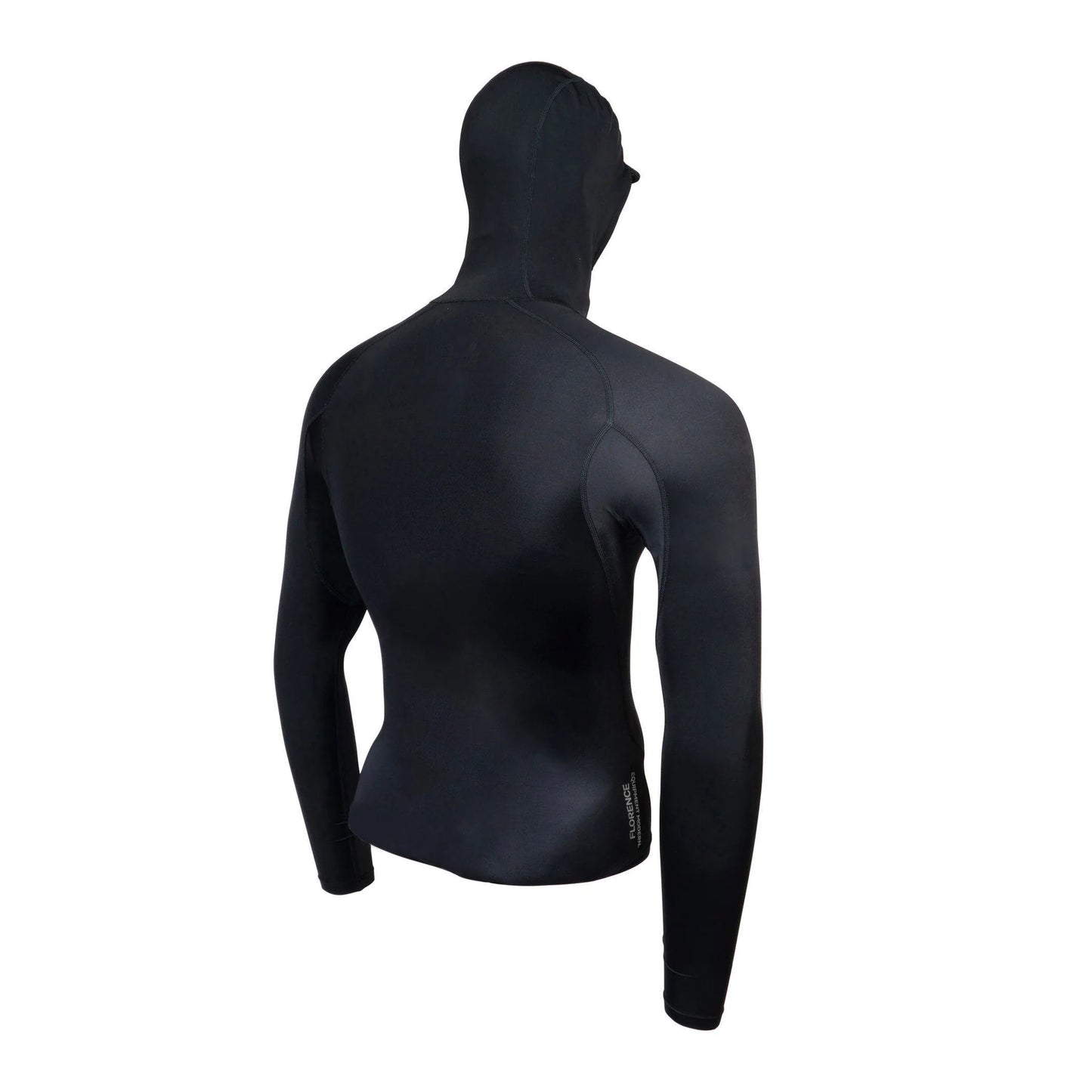 FLORENCE STANDARD ISSUE L/SL HOODED RASH GUARD - BLACK