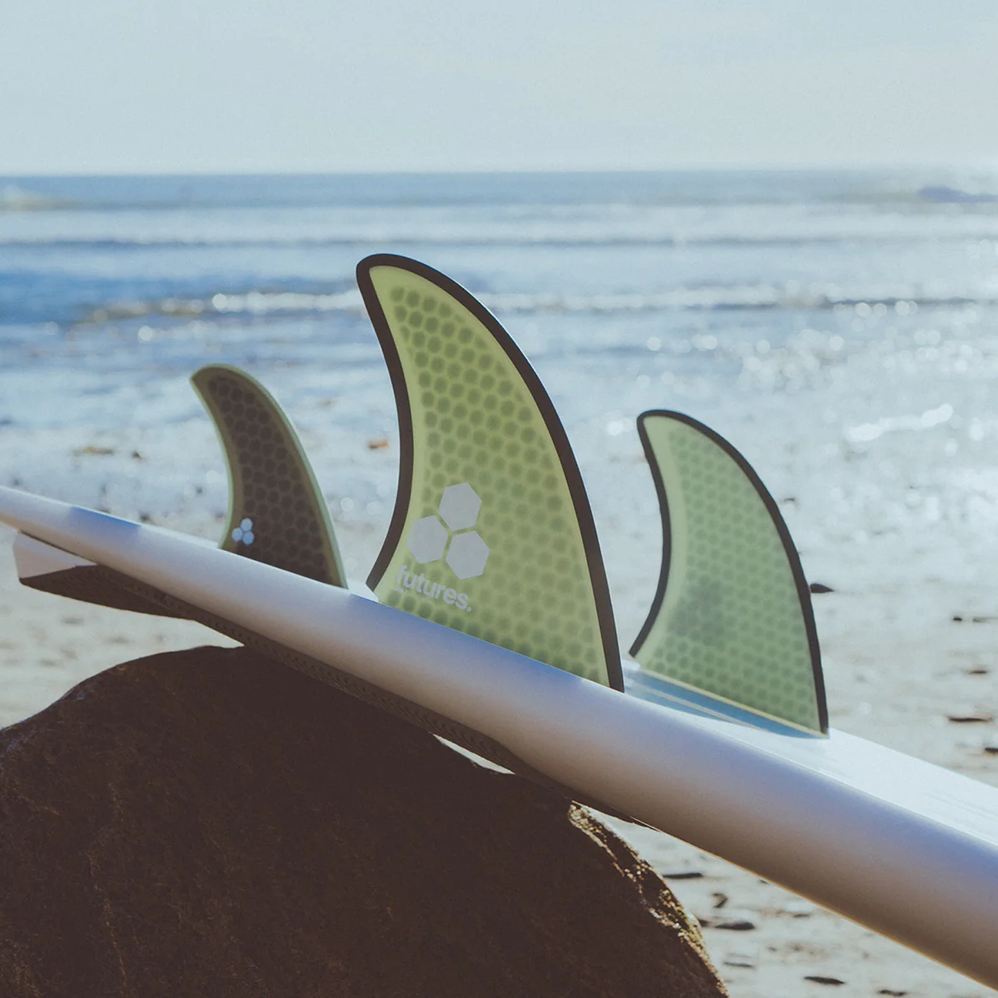 FUTURES AL MERRICK HONEYCOMB TWIN + STABILISER M - GREEN/GREY