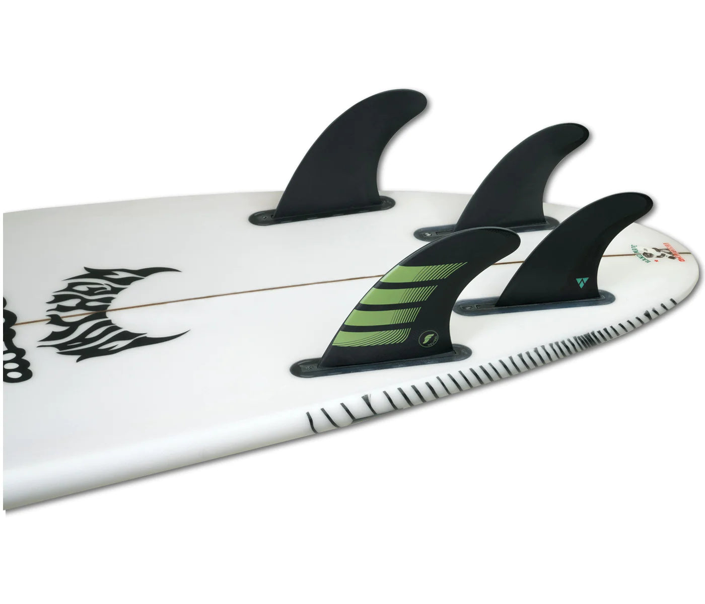 FUTURES F8 ALPHA 5 FIN TRI/QUAD CARBON/OLIVE
