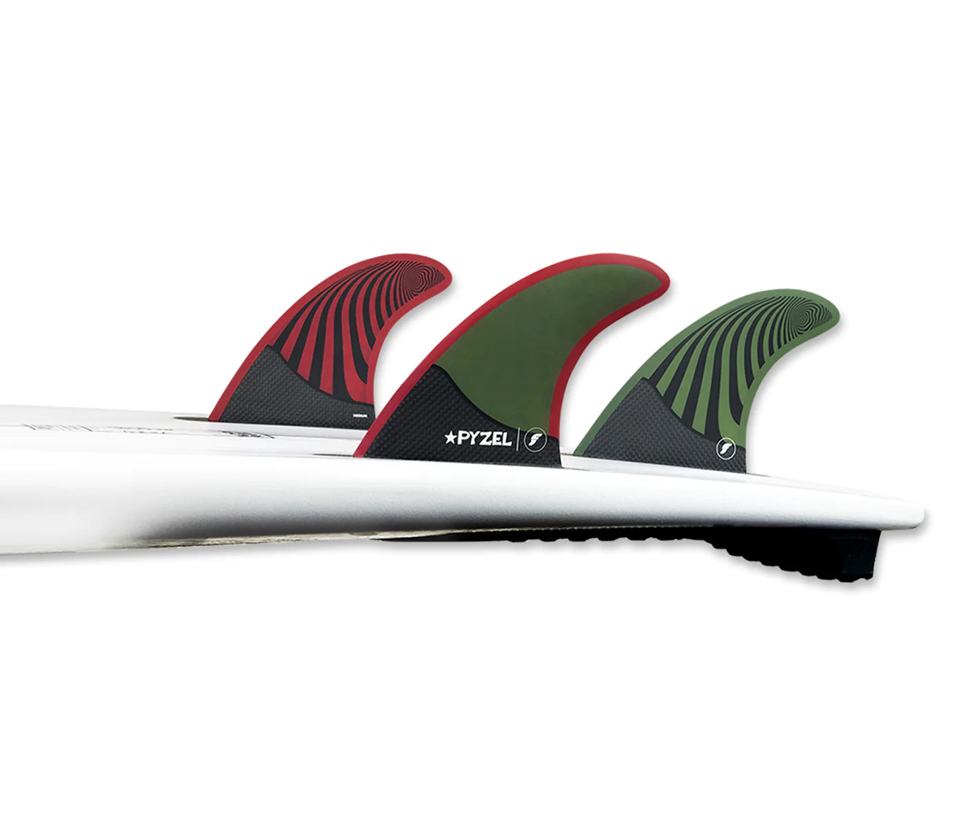 FUTURES PYZEL HONEYCOMB CARBON TRI M - GREEN/RED