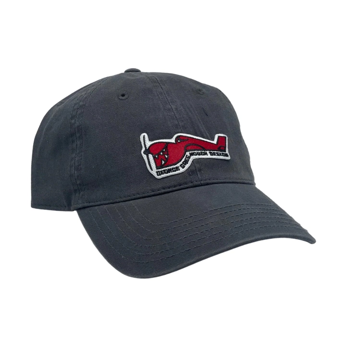 TRUE AMES GREENOUGH AIRPLANE LOGO HAT - VELCRO BACK - GREY