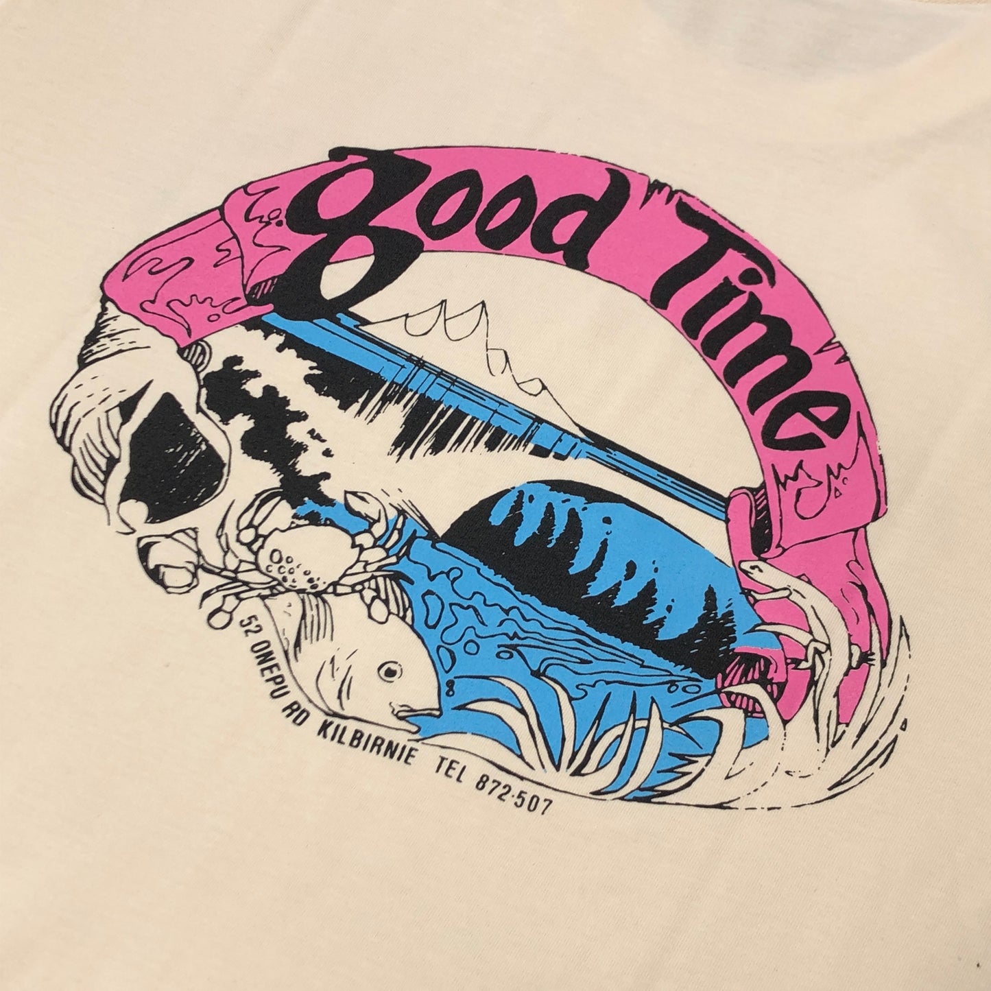 GOODTIME SURFBOARDS OG LOGO S/SL TEE - ECRU - 2024