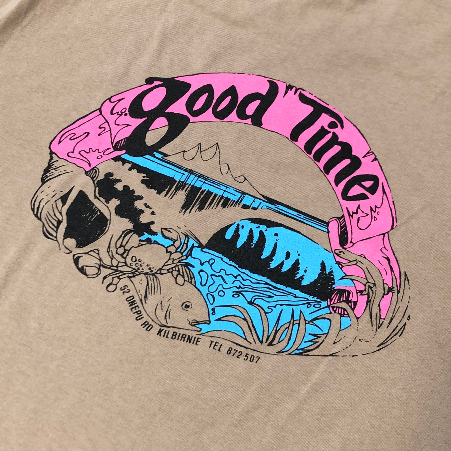 GOODTIME SURFBOARDS OG LOGO L/SL HEAVY TEE - KHAKI - 2024