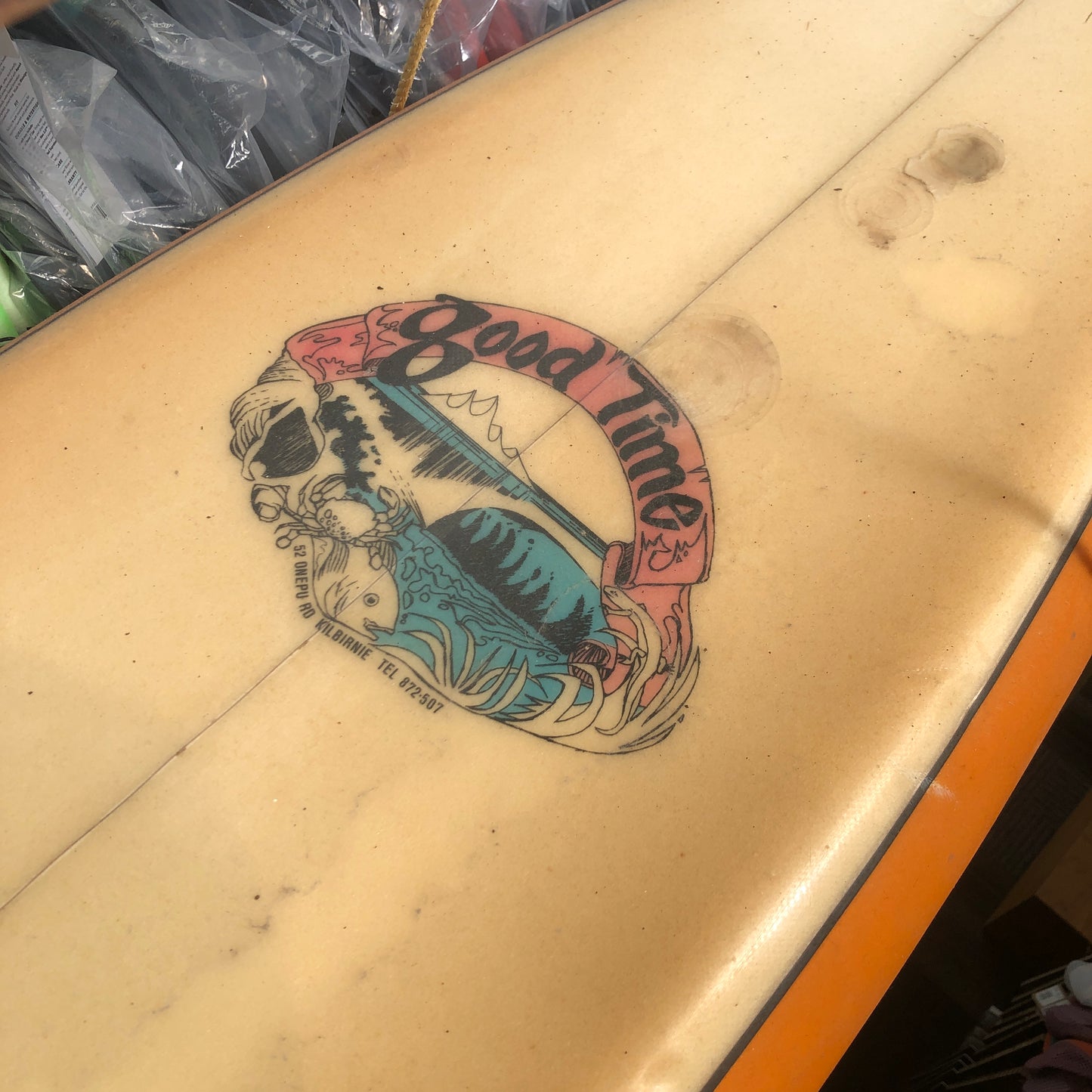 GOODTIME SURFBOARDS OG LOGO CLASSIC TEE - MARLE WHITE