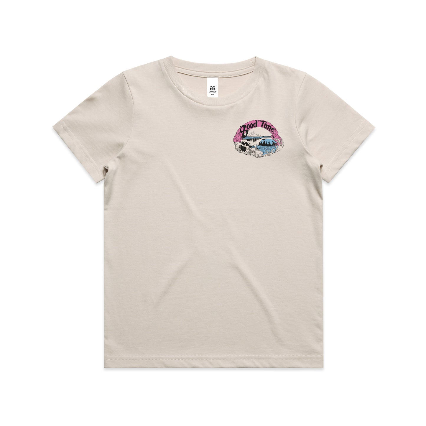 GOODTIME SURFBOARDS OG LOGO YOUTH S/SL TEE - BONE - 2024