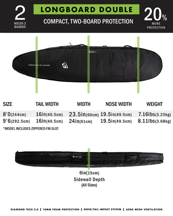 CREATURES LONGBOARD DOUBLE DT2.0 BLK/SILVER