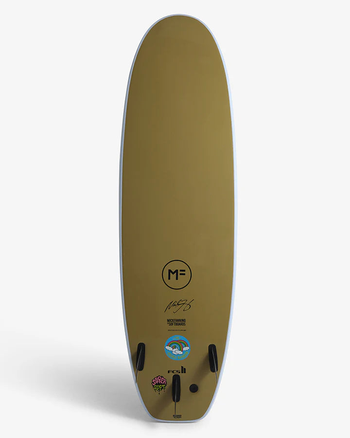 MICK FANNING DOUBLE RAINBOW 7'6" SUPERSOFT FCS II 71L - SKY/SOY