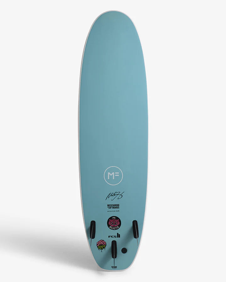 MICK FANNING BEASTIE 8'6" SUPERSOFT FCS II 87L - WHITE/TEAL