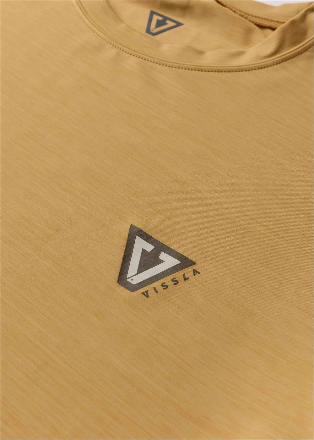 VISSLA TWISTED ECO SS SUN SHIRT - GOLDEN HEATHER