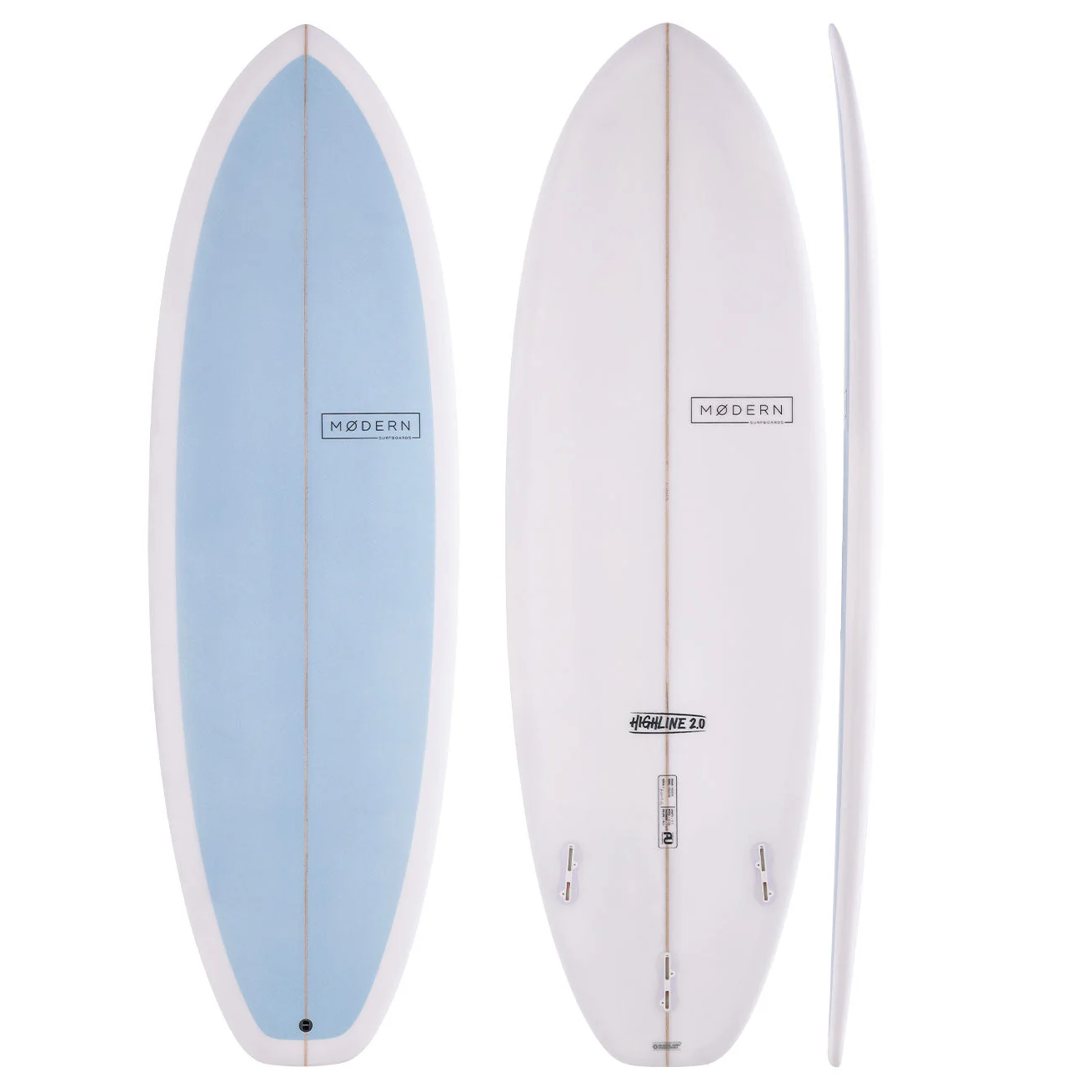 MODERN HIGHLINE 2.0 6'9" PU FCS II 56L - SKY BLUE/WHITE