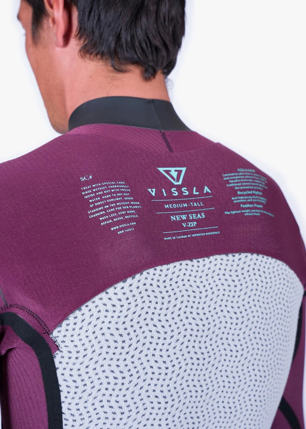 VISSLA MENS NEW SEAS 3/2MM U ZIP 2026 - BLACK