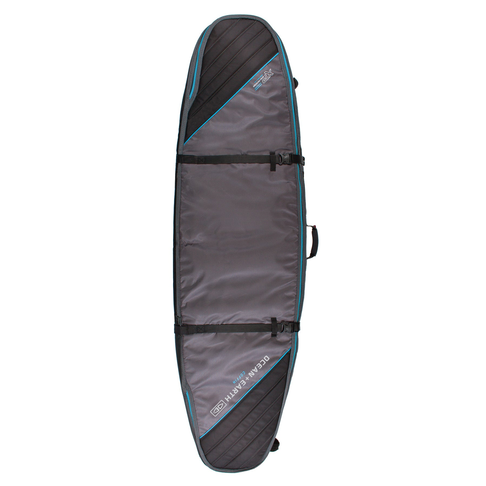 O&E TRIPLE COFFIN SHORTBOARD TRAVEL BAG BLACK/BLUE