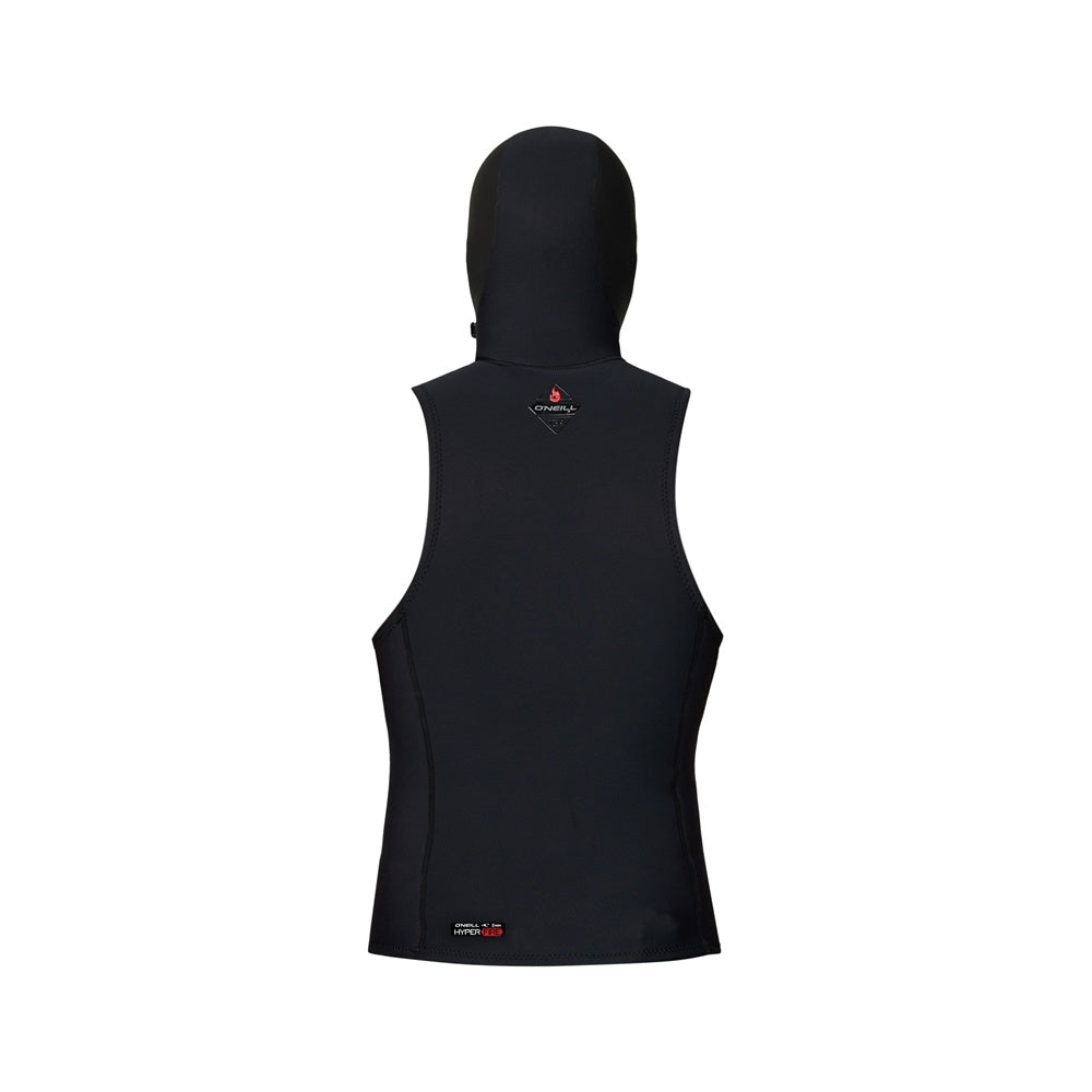 O'NEILL HYPER FIRE NO SLEEVE 1MM HOODED VEST - BLACK