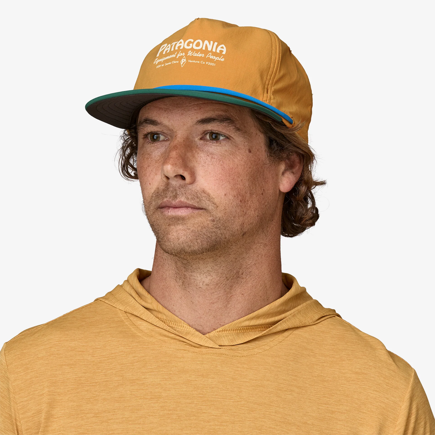 PATAGONIA MERGANZER HAT - WATER PEOPLE BANNER: PUFFERFISH GOLD