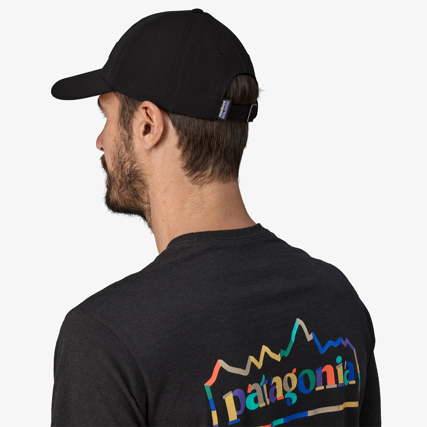 PATAGONIA P-6 LABEL TRAD CAP - BLACK