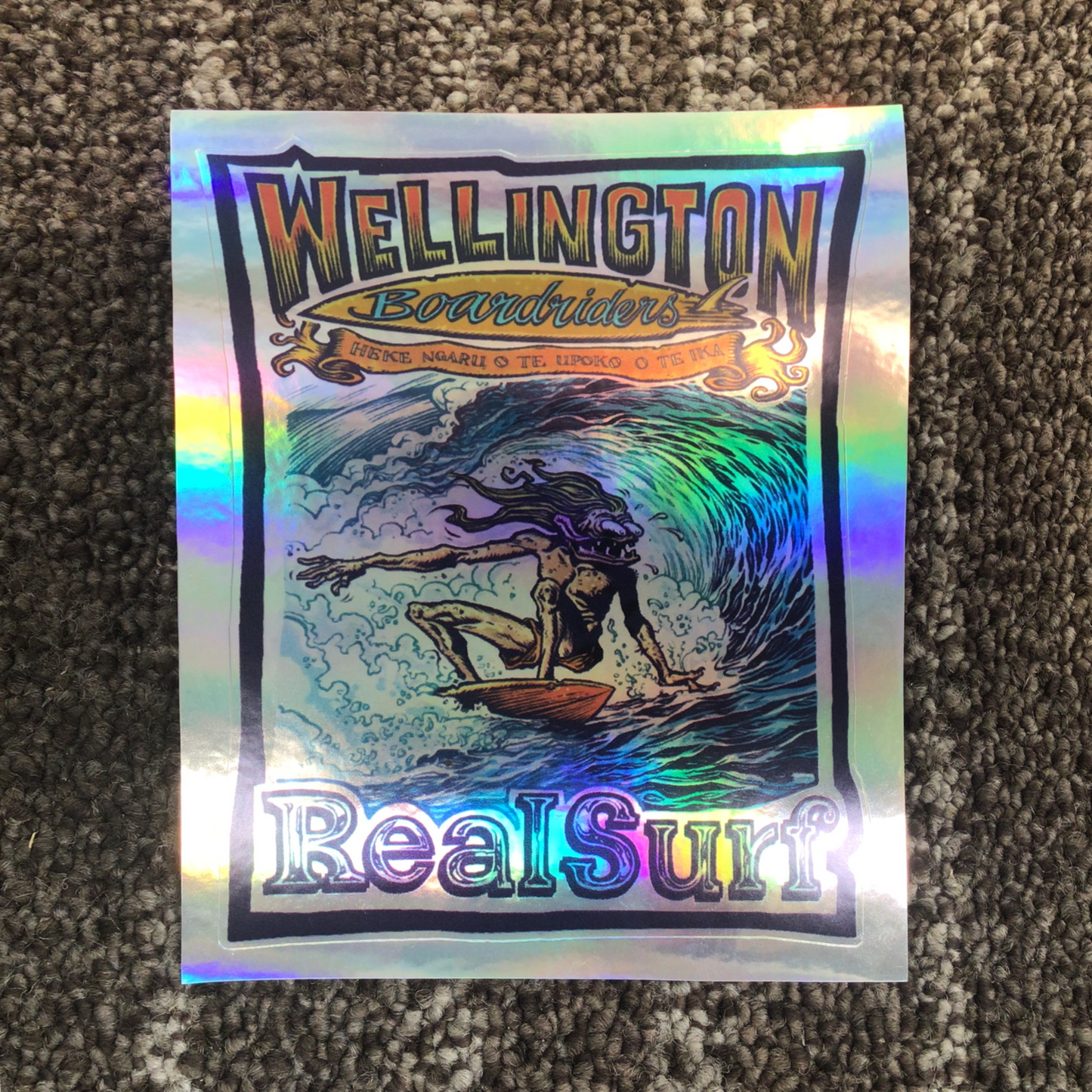WELLINGTON BOARDRIDERS X REAL SURF FUNDRAISER STICKER A6