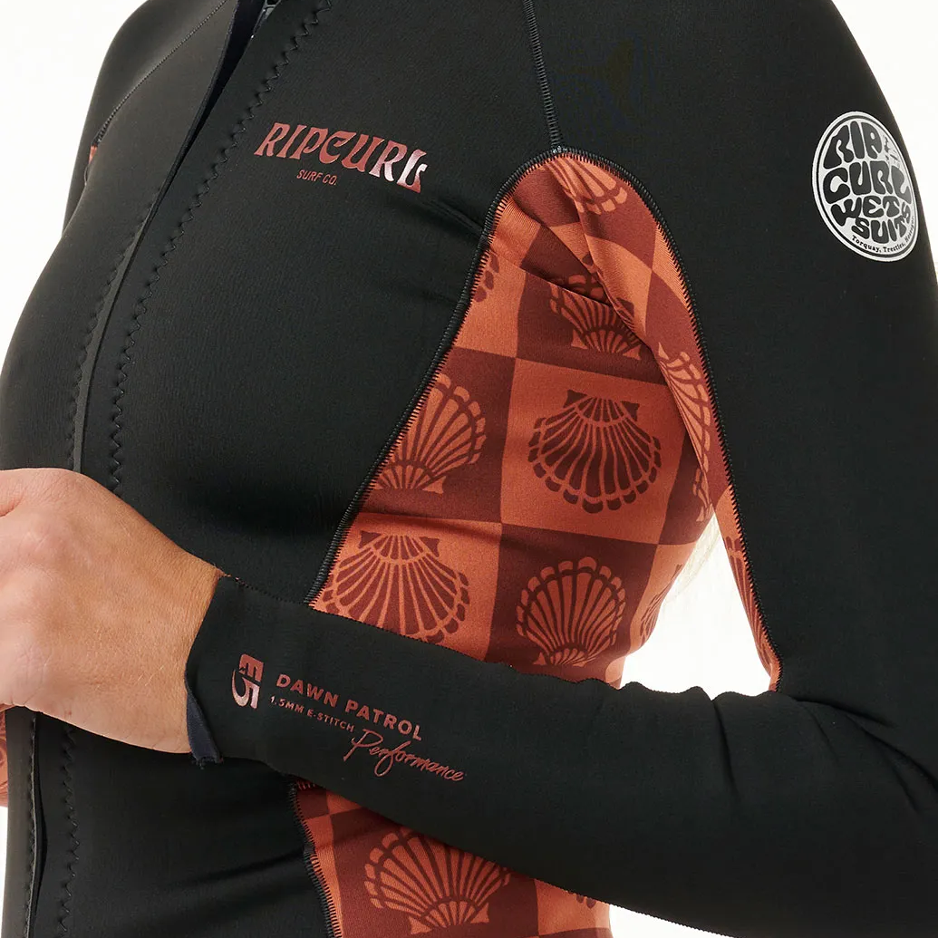 RIP CURL WMNS DAWN PATROL 1.5MM FZ JACKET - RUST