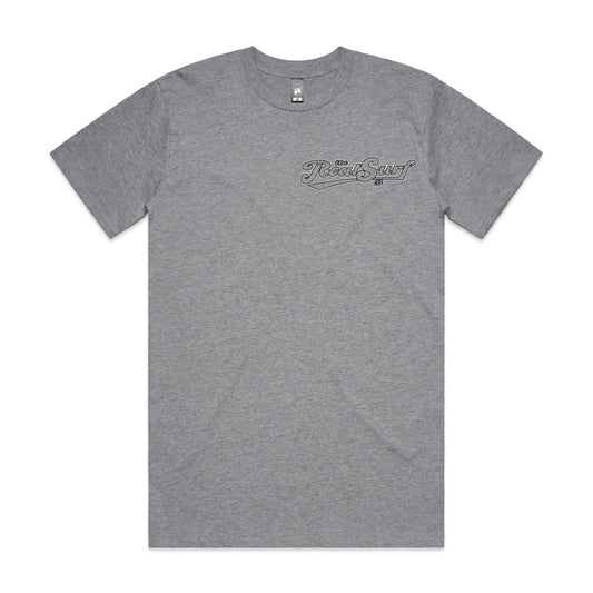 REAL SURF CLASSIC LOGO S/SL TEE GREY MARLE- 2023