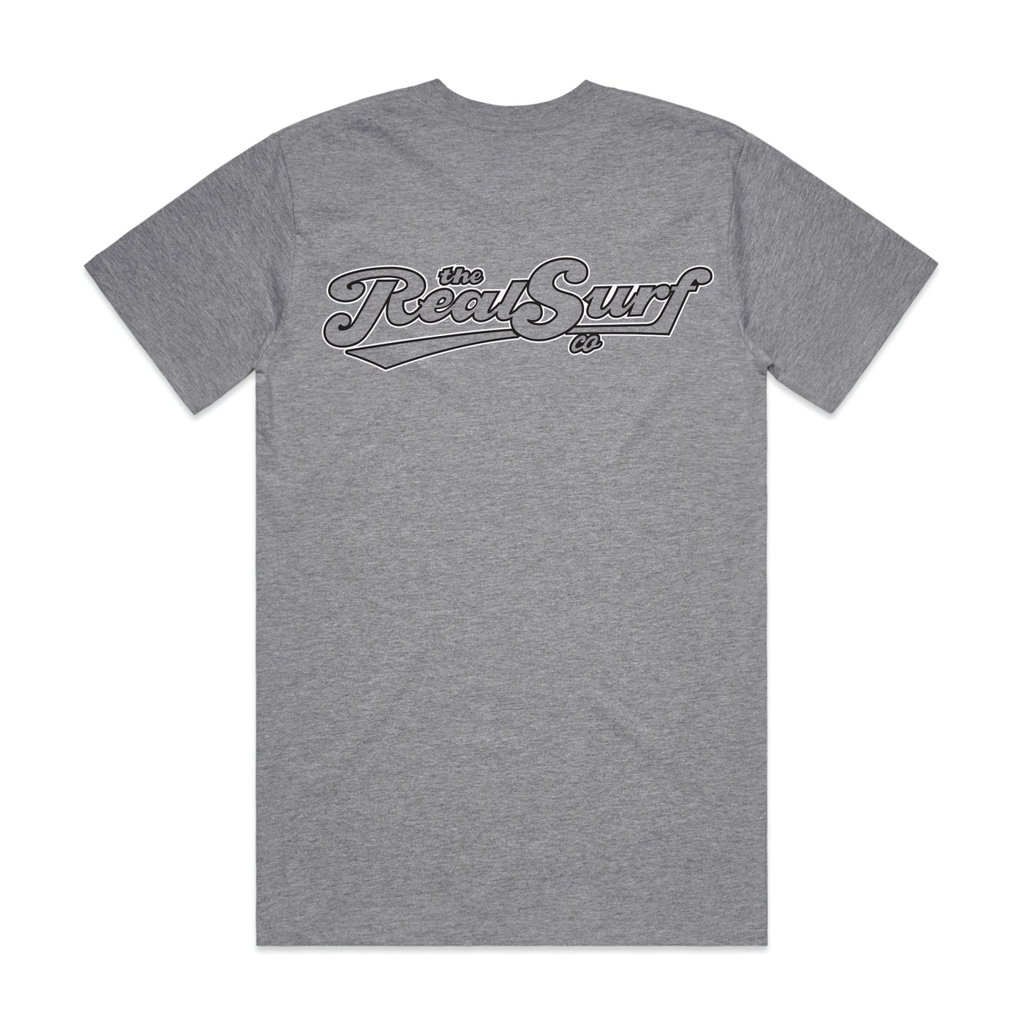 REAL SURF CLASSIC LOGO S/SL TEE GREY MARLE- 2023