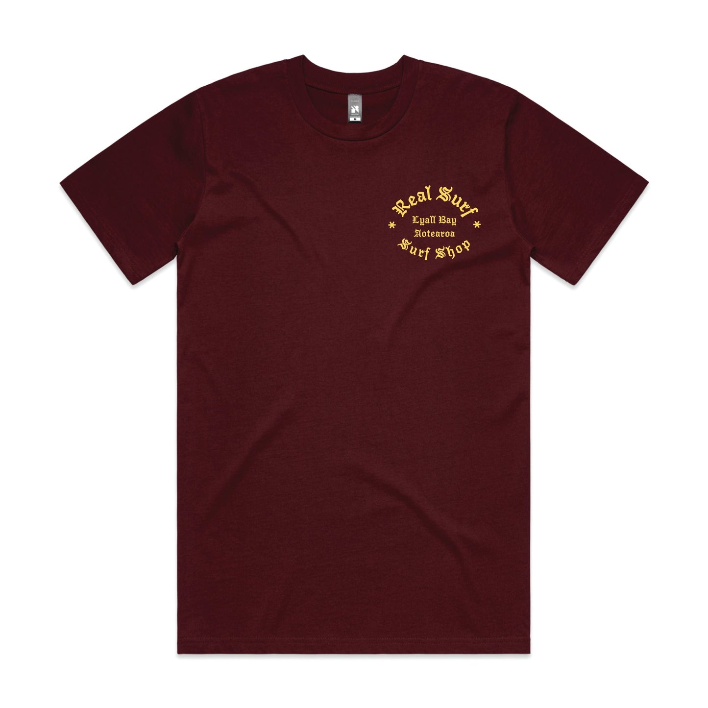 REAL SURF CULT LOGO S/SL TEE BURGUNDY - 2024