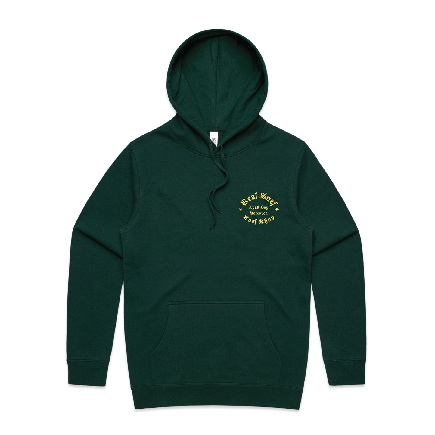 REAL SURF CULT LOGO HOODIE - PINE GREEN