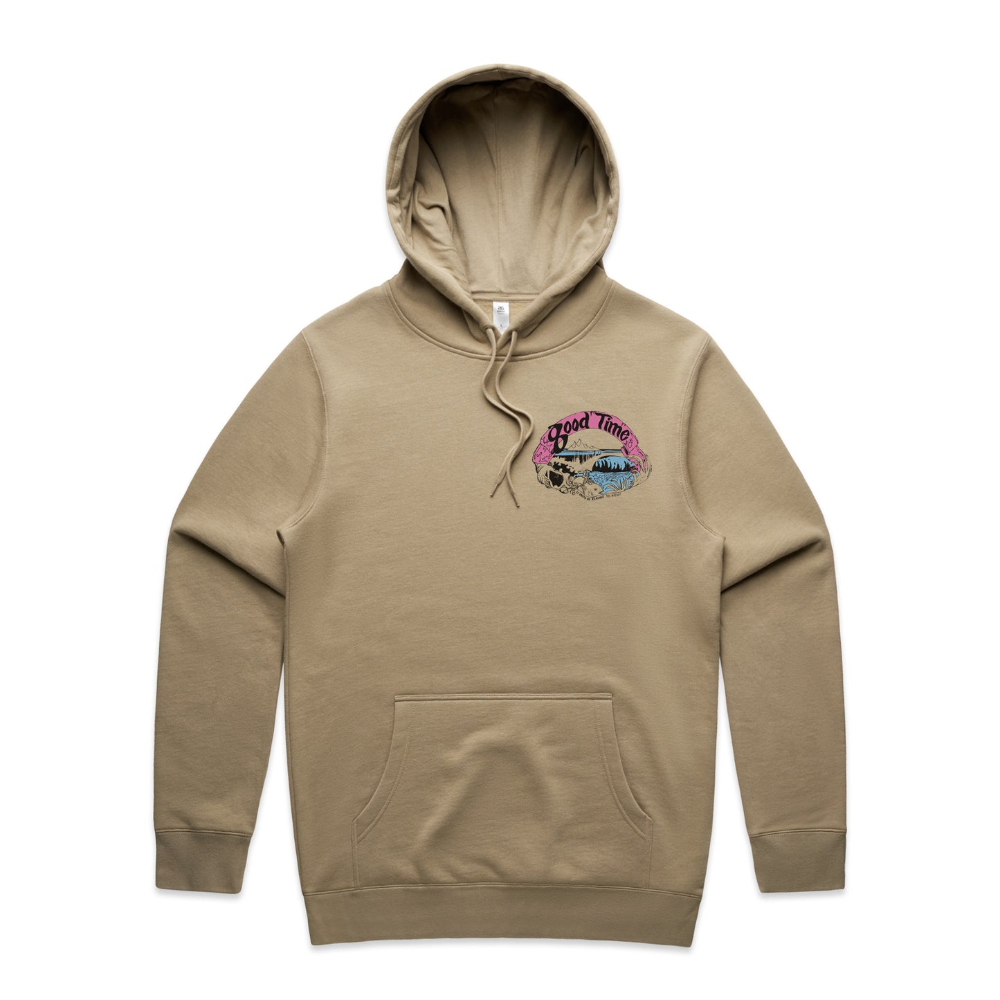 GOODTIME SURFBOARDS OG LOGO HOODIE - SAND - 2024