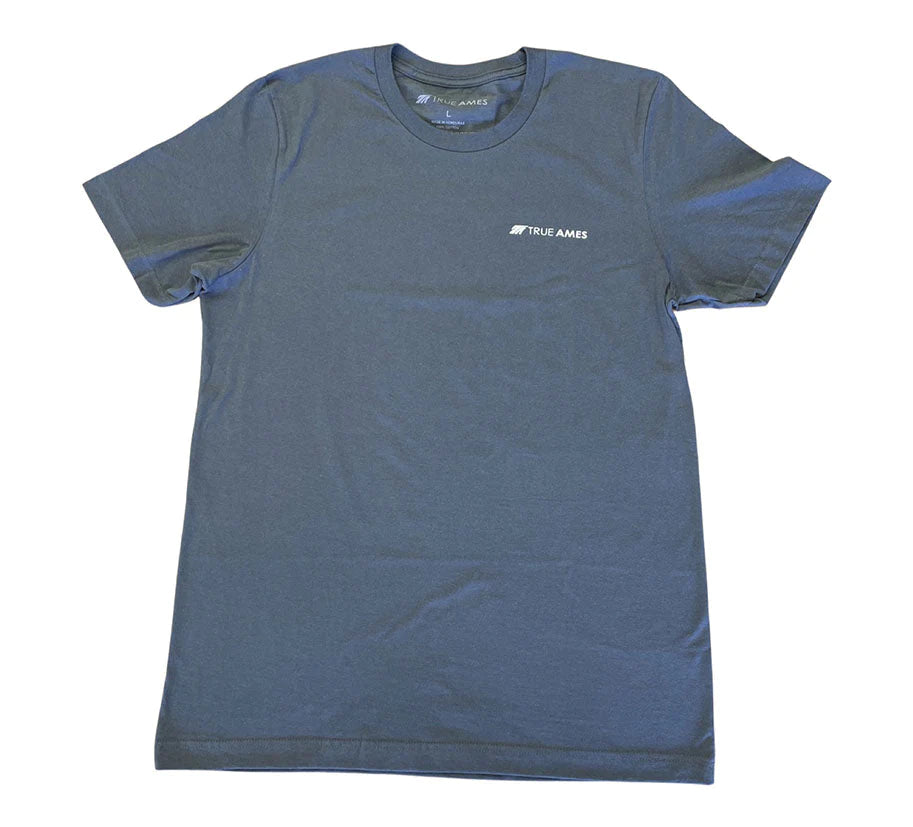 TRUE AMES HERITAGE CIRCLE LOGO T-SHIRT - CHARCOAL