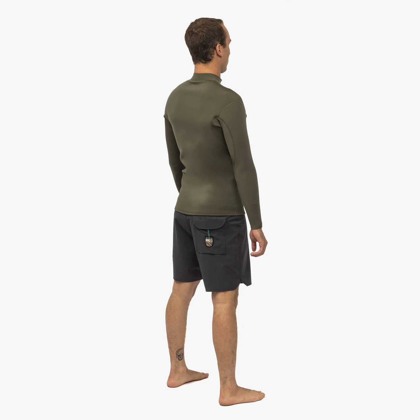 VISSLA SOLID SETS 2MM FZ JACKET - ARMY