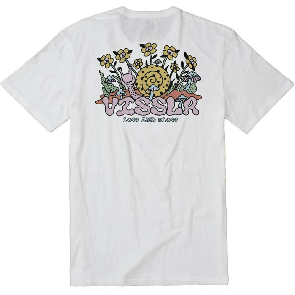 VISSLA SNAIL PACE COSMIC ORGANIC SHORT SLEEVE TEE - WHITE
