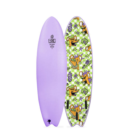 O&E BRAINS EZI RIDER SOFTBOARD 6'6" 52L PURPLE