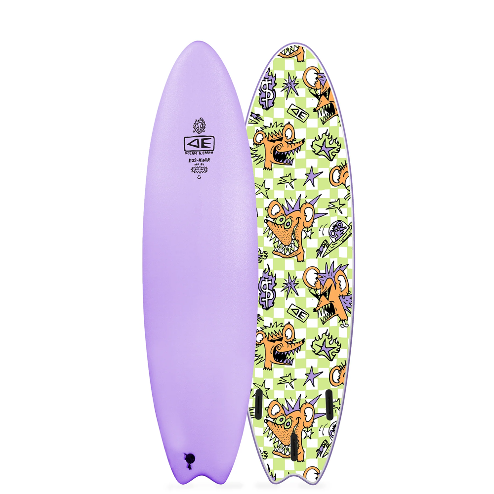 O&E BRAINS EZI RIDER SOFTBOARD 7'0" 60L PURPLE