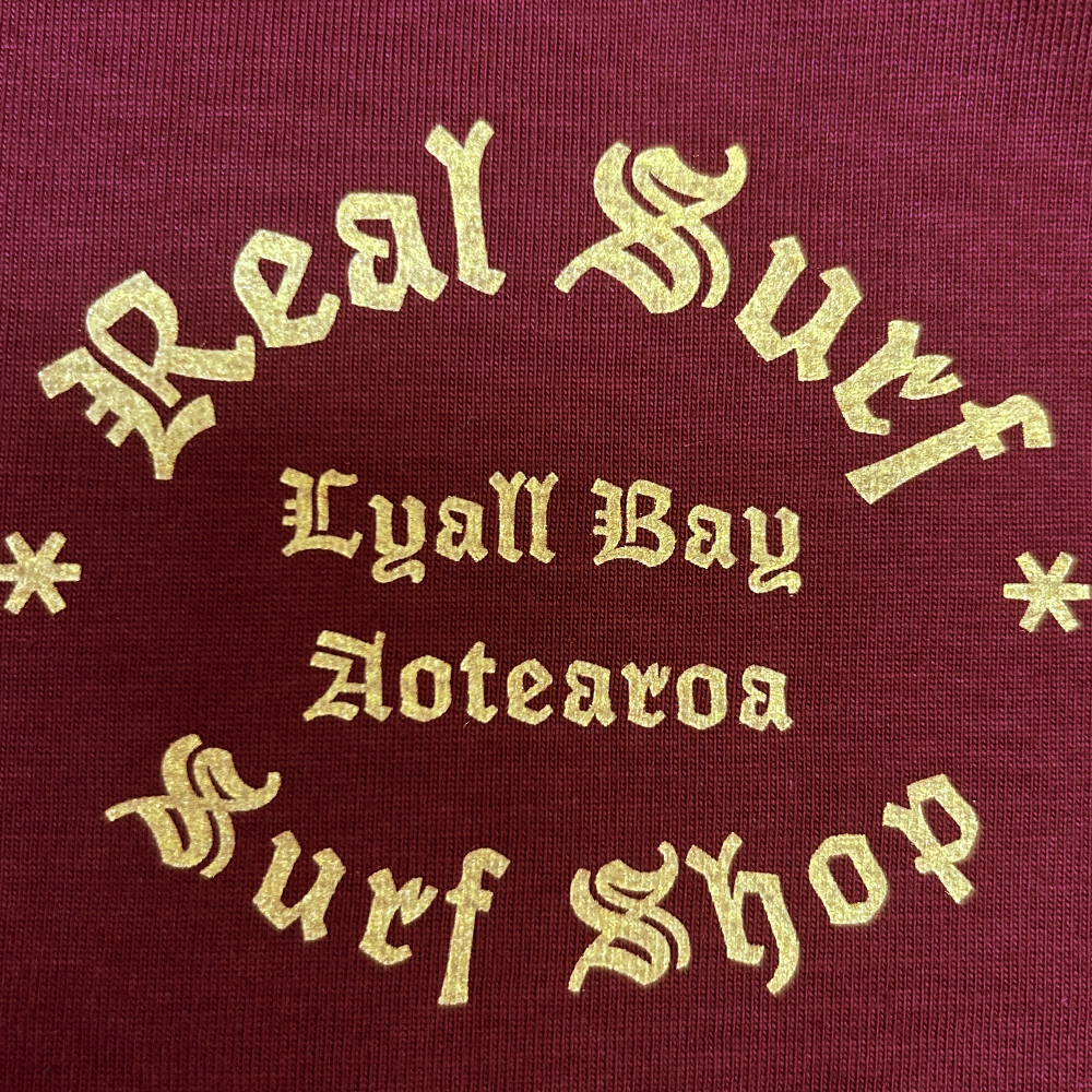 REAL SURF CULT LOGO S/SL TEE BURGUNDY - 2024