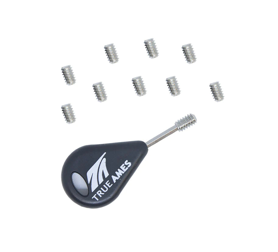 TRUE AMES 10X FCS GRUB SCREWS + FIN KEY