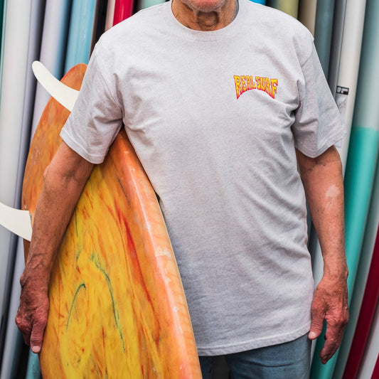 REAL SURF CLASSIC S/SL TEE WHITE MARLE 2024