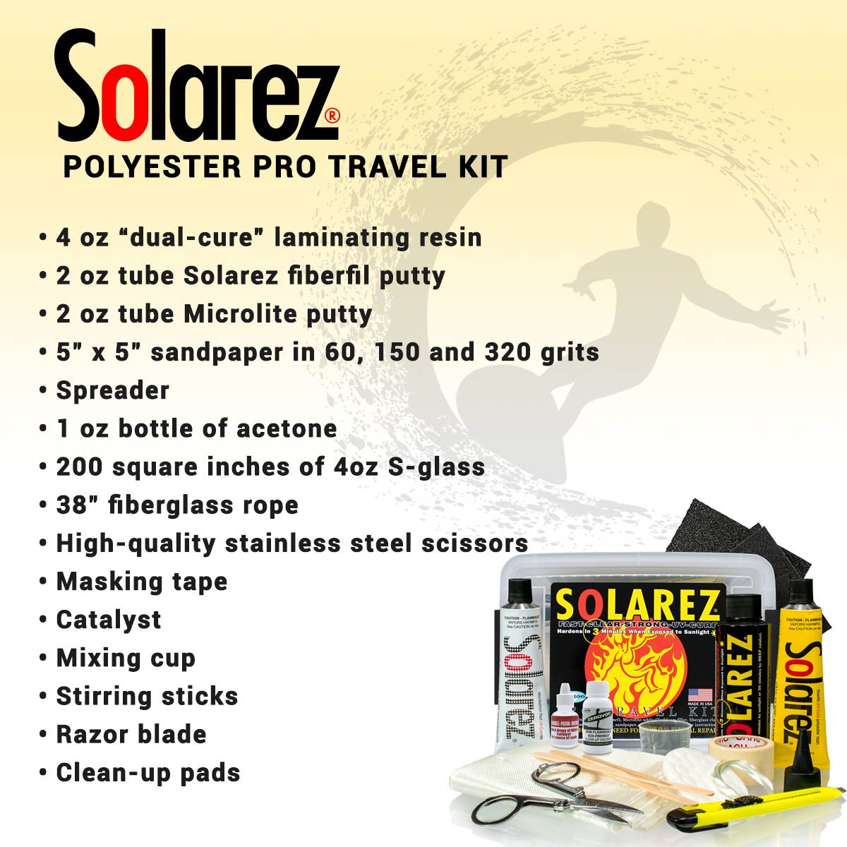 SOLAREZ POLYESTER PRO TRAVEL REPAIR KIT