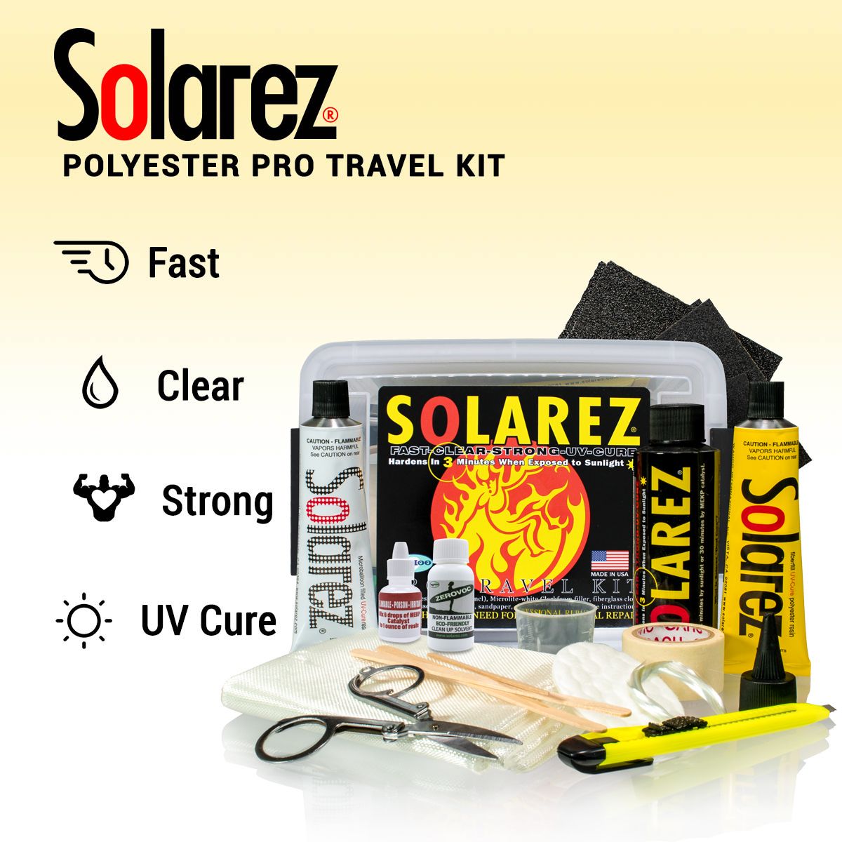 SOLAREZ POLYESTER PRO TRAVEL REPAIR KIT