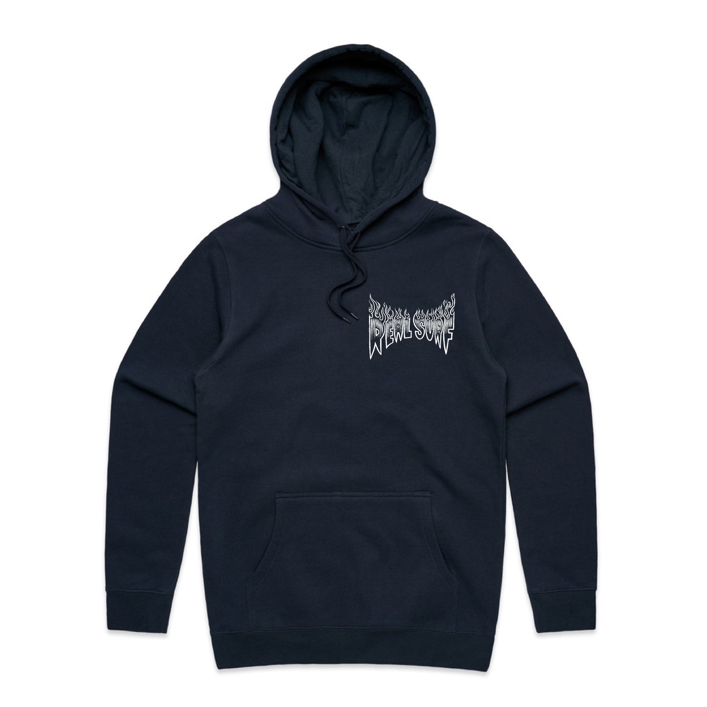 REAL SURF GOOFY FLAMES HOODIE - NAVY