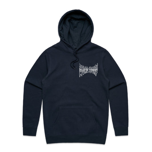 REAL SURF GOOFY FLAMES HOODIE - NAVY