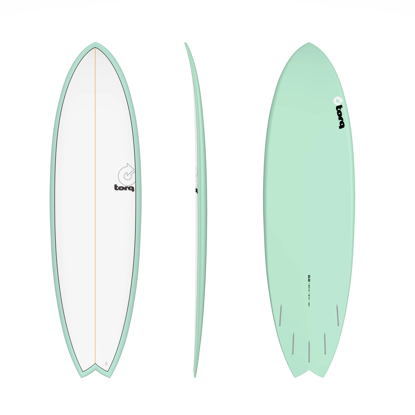 TORQ MOD FISH 5'11" SEA GREEN/PINLINE 33.2L