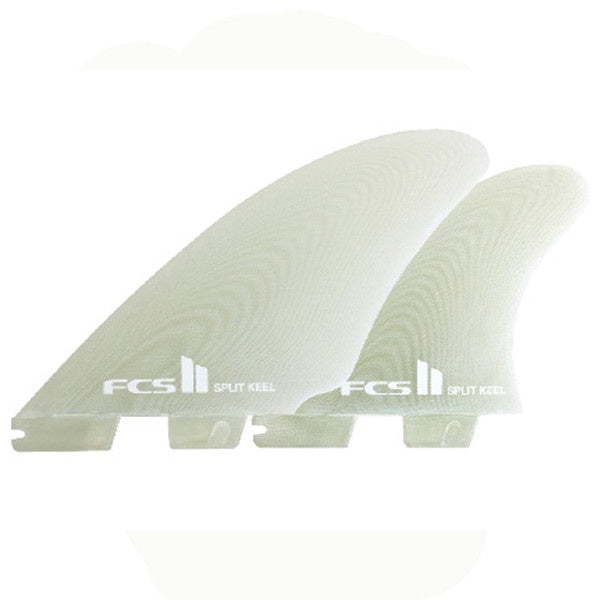 FCS II SPLIT KEEL QUAD PG L-XL - CLEAR